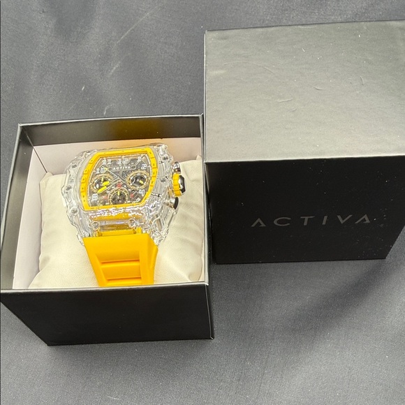 Activa New by Invicta Transparent Watch with Yellow Strap